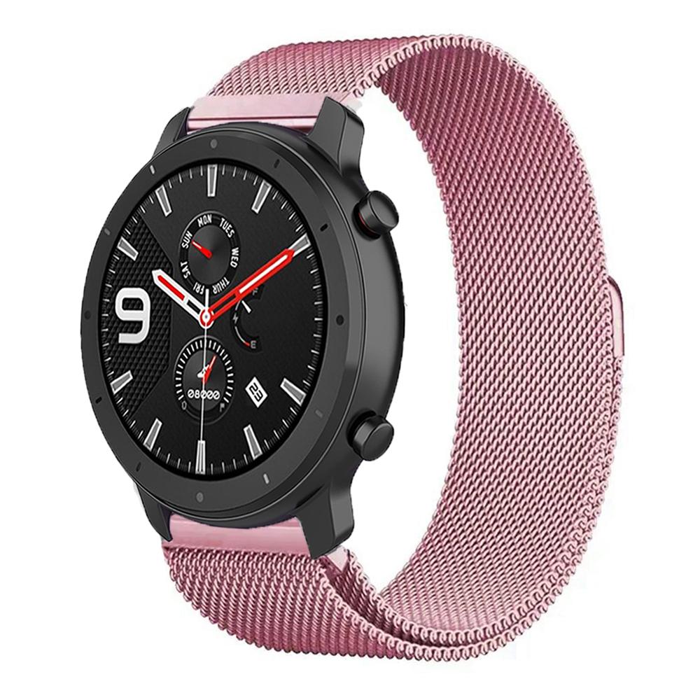 20mm 22mm Magnetic Milanese Strap for Amazfit Active 2/GTS 4 3 mini/GTR 47mm Metal Wristband for Amazfit Balance 2 1/Bip 6 Belt
