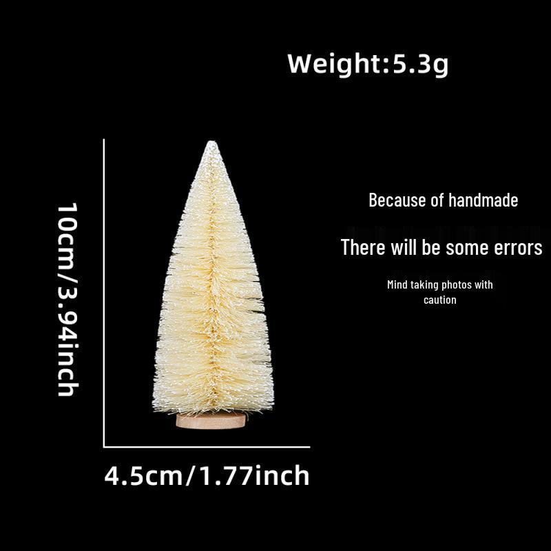 Schnee-beflockter Mini-Sisal-Weihnachtsbaum: Künstliche Weiße Zeder in verschiedenen Größen zur Dekoration von Mikrolandschaften