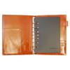 Franklin Planner Lustrous Leather Classic Orange 64619 Binder, Size, 20mm, Brown,