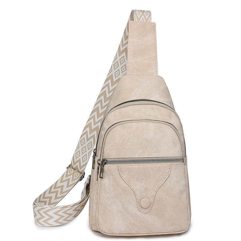 Damen Brusttasche Lässige Umhängetasche Damen Retro Weiche Leder Schultertasche