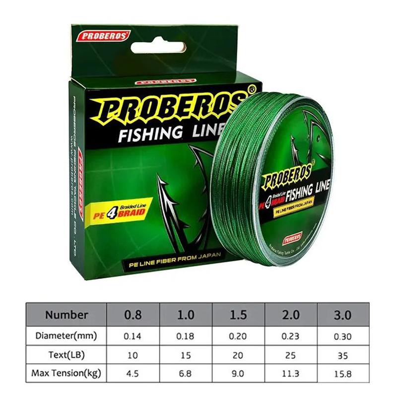 Carp Fishing Line 100M 4 Strands Braided Japan Multifilament Pe Wire Super Strong Durable Smooth Tackle 0.8/10Lb-3.0/35Lb
