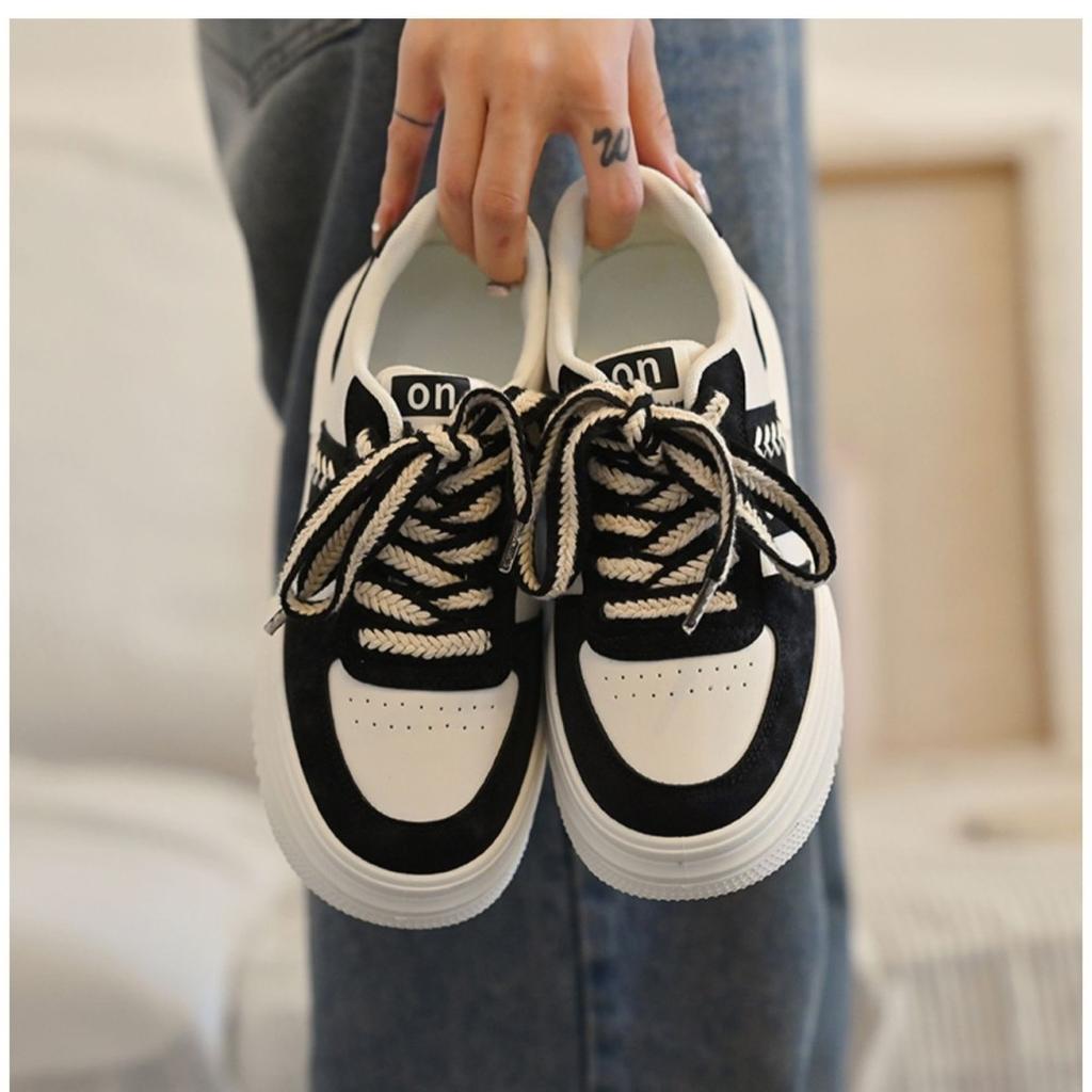 thick-soled muffin women's shoes casual versatile sports board shoes heightening white shoes
