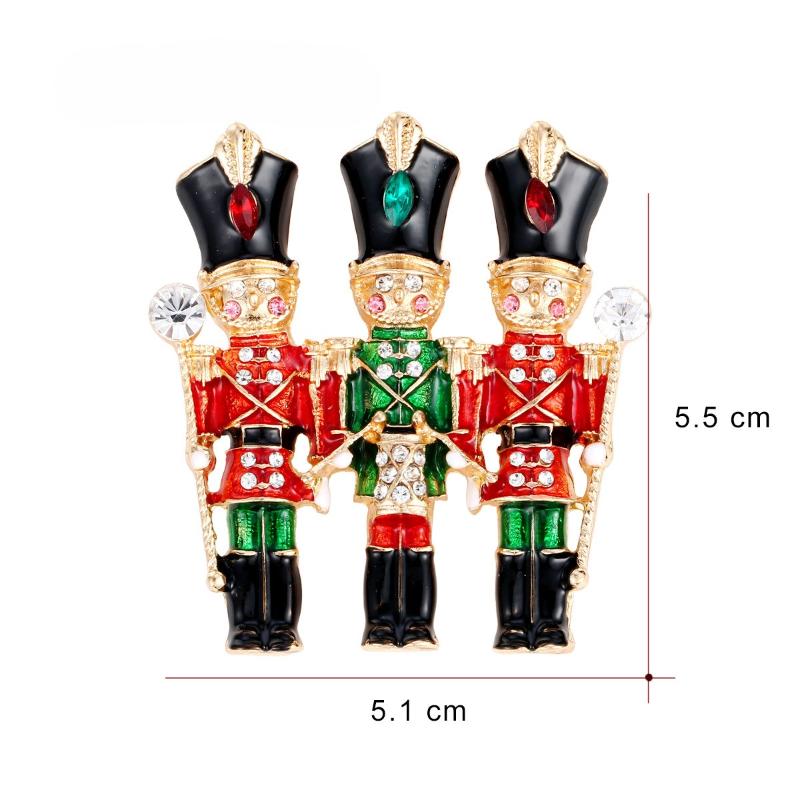 

Эмалевые мужские броши-охранники Кукольные солдатики в высоких шляпах Ювелирные булавки Милый металлический значок Подарок Аксессуары для костюма Корсаж