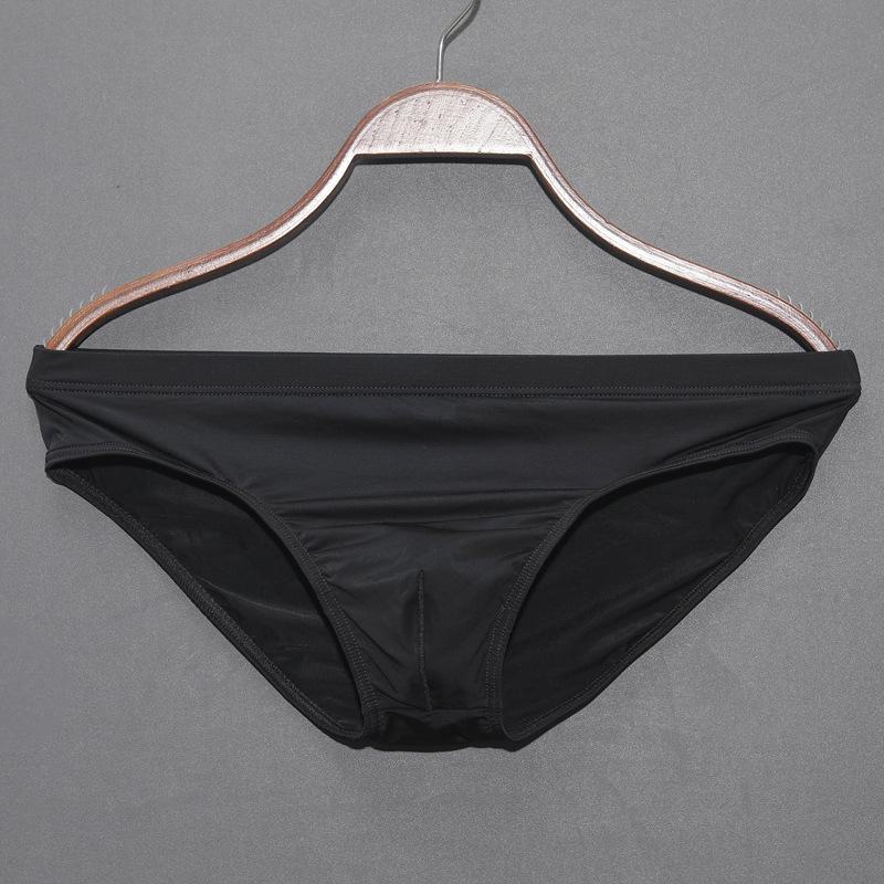 Herren-Slips aus Eisseide mit niedriger Taille – hautfreundlich, atmungsaktiv, schnelltrocknend, ultradünn, Sommer-Style