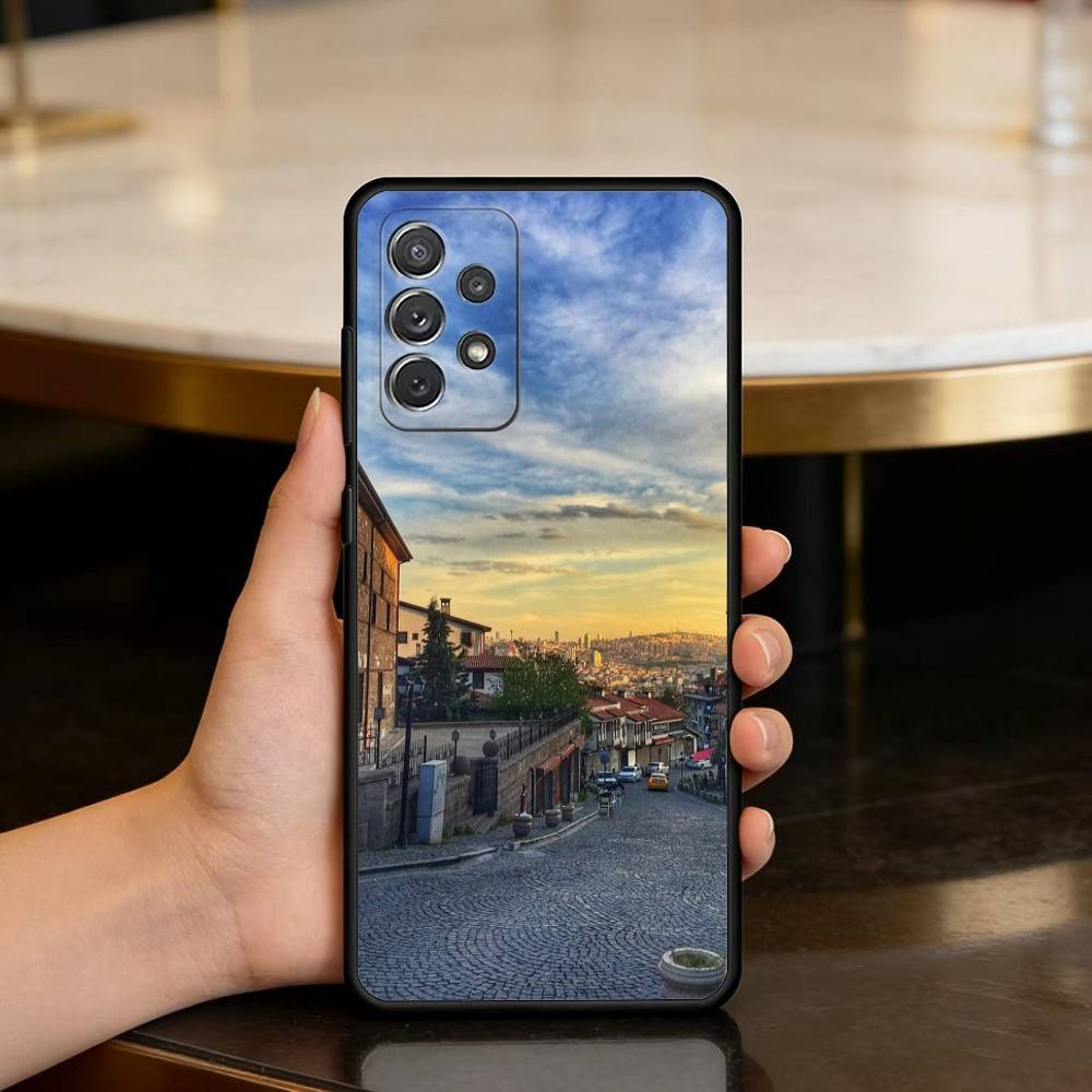 Turkey I-Istanbul S-Scenery Soft Silicone Black Cover Phone Case For Samsung Galaxy A73,A72,A71,A70,A53,A52,A51