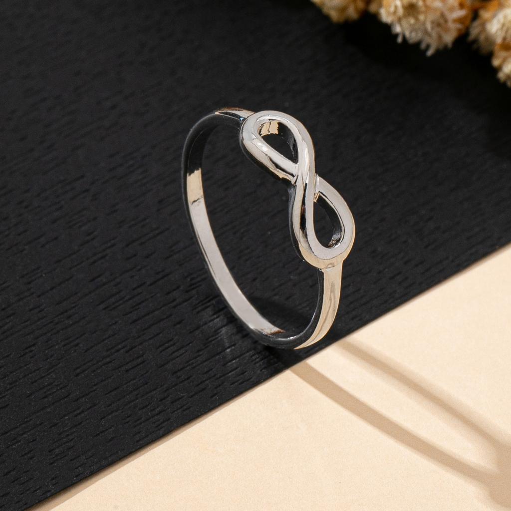 Women's Ring, Simple Heart-Shaped and Infinity Symbol Classic Style Ring, Suitable for Daily Wear and Valentine's Day Gift Giving