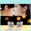 Exquisite Ladies Dolphin's Love Rhinestone Ear Stud Earrings With Timeless Design