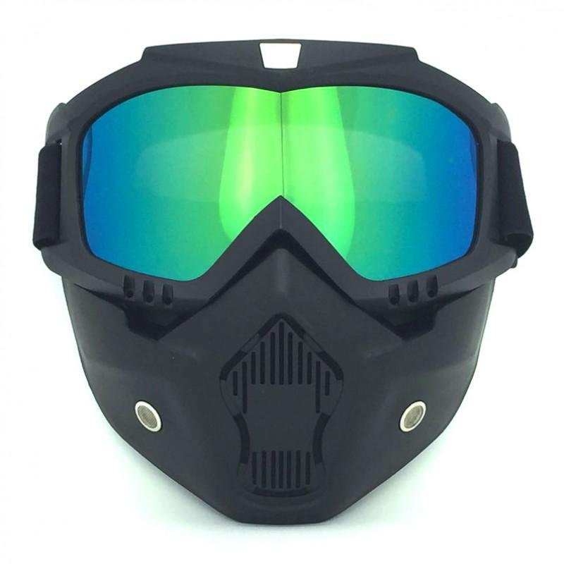 Vintage-Style Motorcycle Goggles Off-Road Riding Full Frame Windproof Protective Eyewear With Interchangeable Lenses