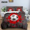 Cartoon Football Duvet Cover Colored Graffiti Sports Theme for Boys Teens Bedroom Decorations Bedding Set Football Lovers' Gift