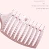 Macaron Arc Hollow Hair Comb for Fluffy Style and Scalp Massage