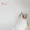 Gato provocando brinquedo silicone mouse cauda gato teaser vara mordida-resistente interativo gato varinha brinquedo para animais de estimação suprimentos