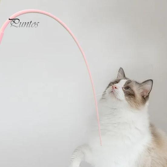Gato provocando brinquedo silicone mouse cauda gato teaser vara mordida-resistente interativo gato varinha brinquedo para animais de estimação suprimentos
