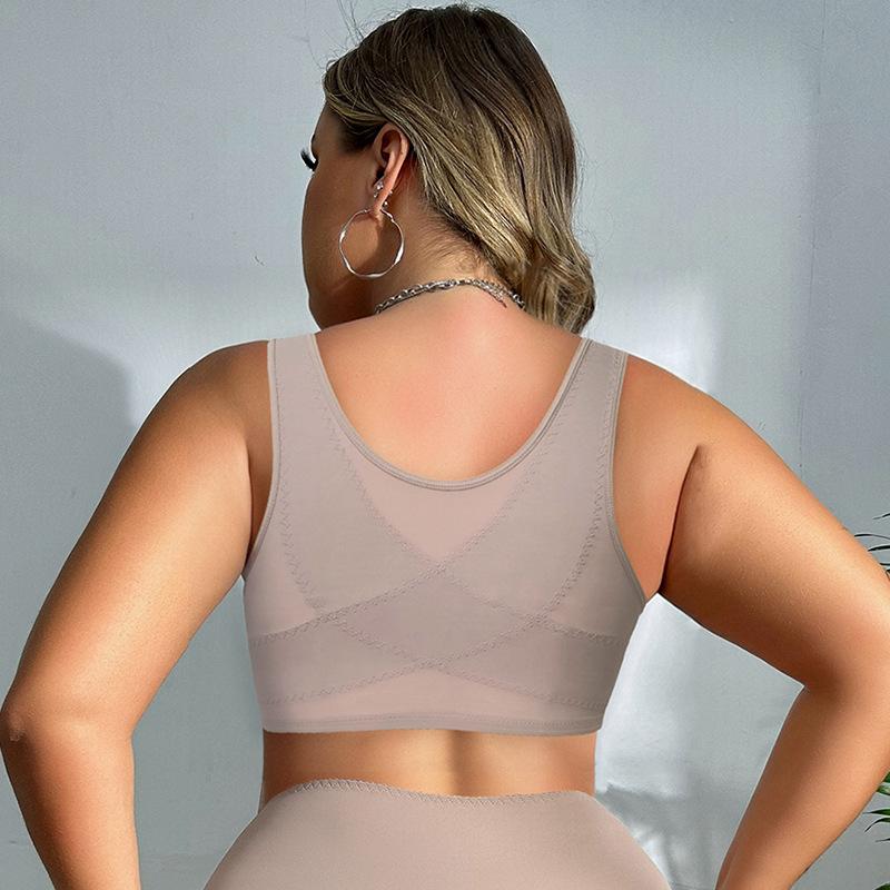 Large Breasts Make You Look Smaller Plus Size Seamless Underwear Front Buckle Ultra-thin Lace Bra Full Coverage No Wire Bra