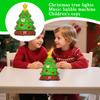 Christmas Tree Light Music Bubble Machine Children's Toy Rotating Light DIY Sticker 100ml