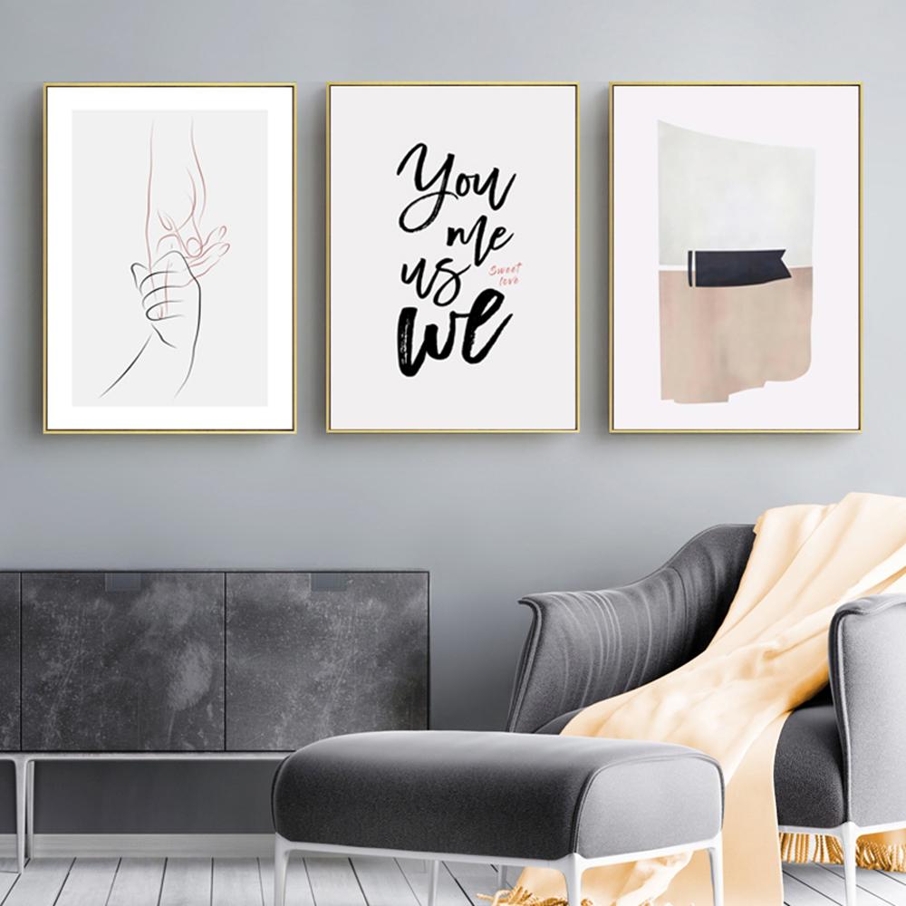 Nordic Minimalist Abstract Geometric Line Character Quotes Wall Canvas Posters Painting Prints For Living Room Art Decor