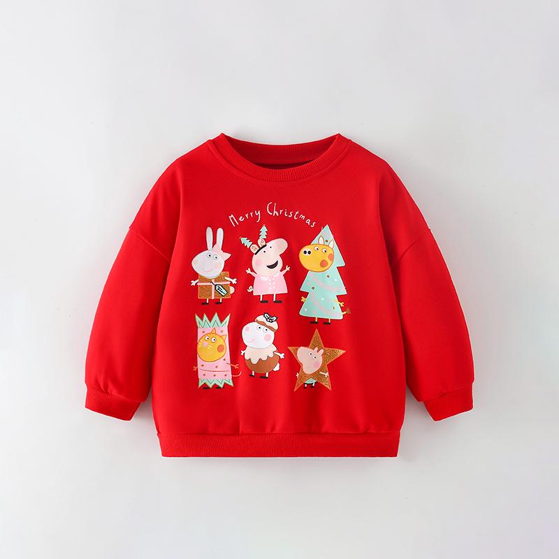 

European & American Cartoon Crew Neck Long-Sleeve Sweatshirt for Little Girls - Autumn Fashion 140