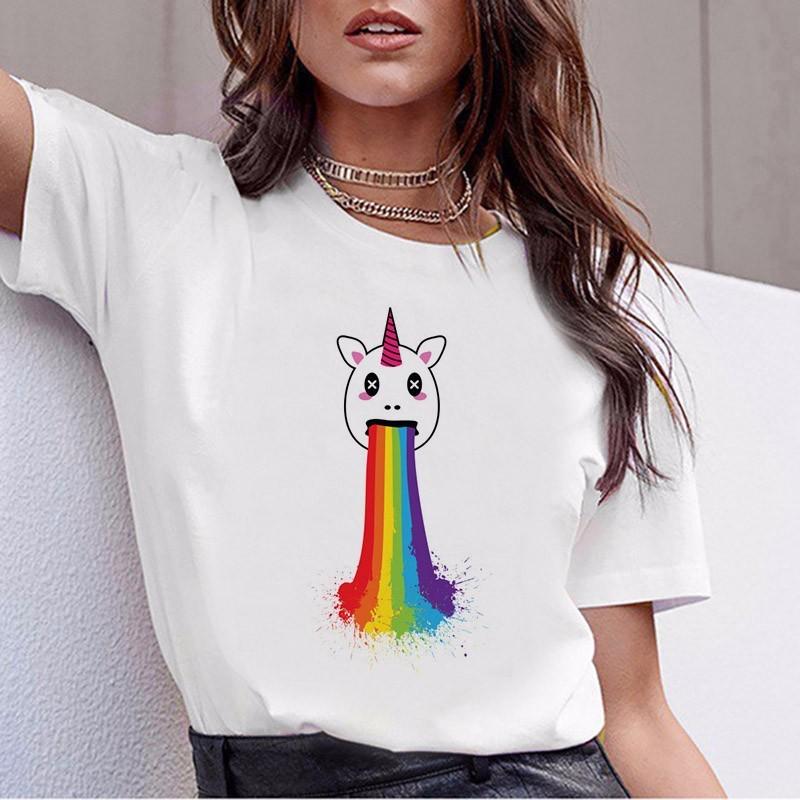 Women's T-Shirt For Women New Gay Pride Tshirt Female Love Lesbian Rainbow T-Shirt Is T-Shirt Summer Harajuku Top Tee