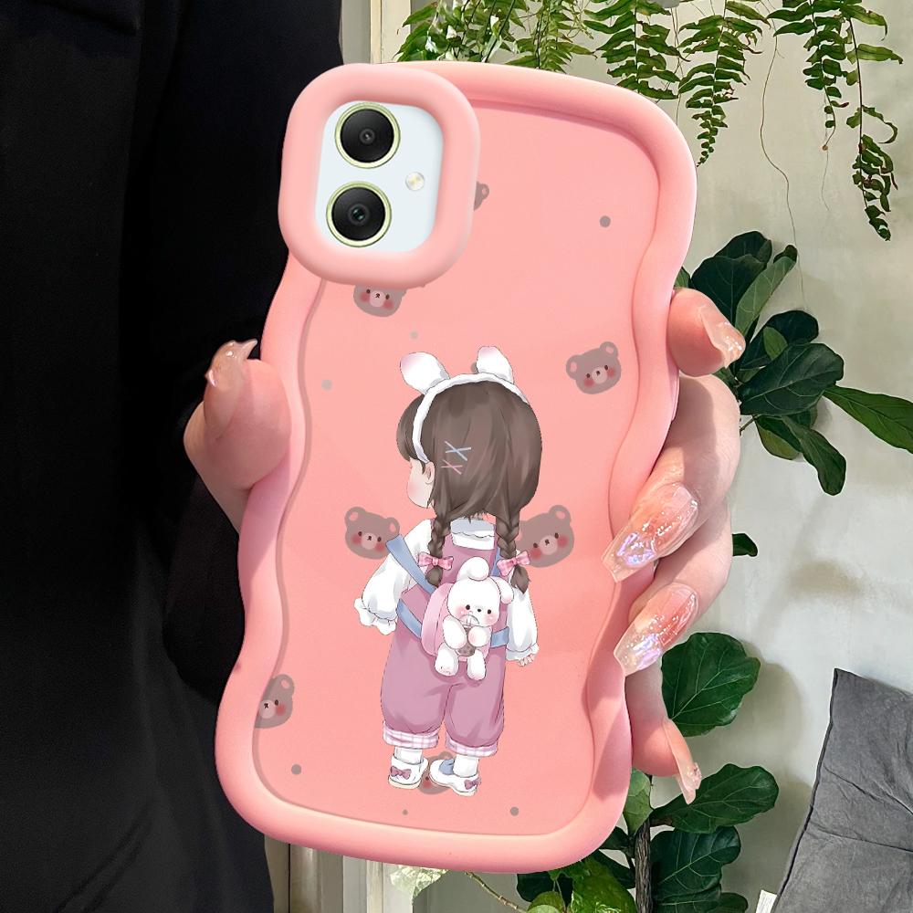 

Мягкий чехол для телефона Lovely Girl для Samsung Galaxy A52 A73 A12 A11 S24 Ultra 5G S23 S22 S21 S20 FE Wave Edge, противоударный защитный резиновый чехол Samsung M22