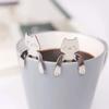 Cat Shape Steel Coffee Stainless Tea Spoon Lovely Cute Teaspoon Dessert Snack Scoop Ice Cream Mini Spoons Tableware Kitchen Tool