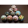 Vintage Assorted Blue Pottery Drawer, Knobs and Pulls Handle for Kitchen Cabinets Home Interior Decor (Multicolour, D-1.6 X H-2.5 Inches) - Pack of 6
