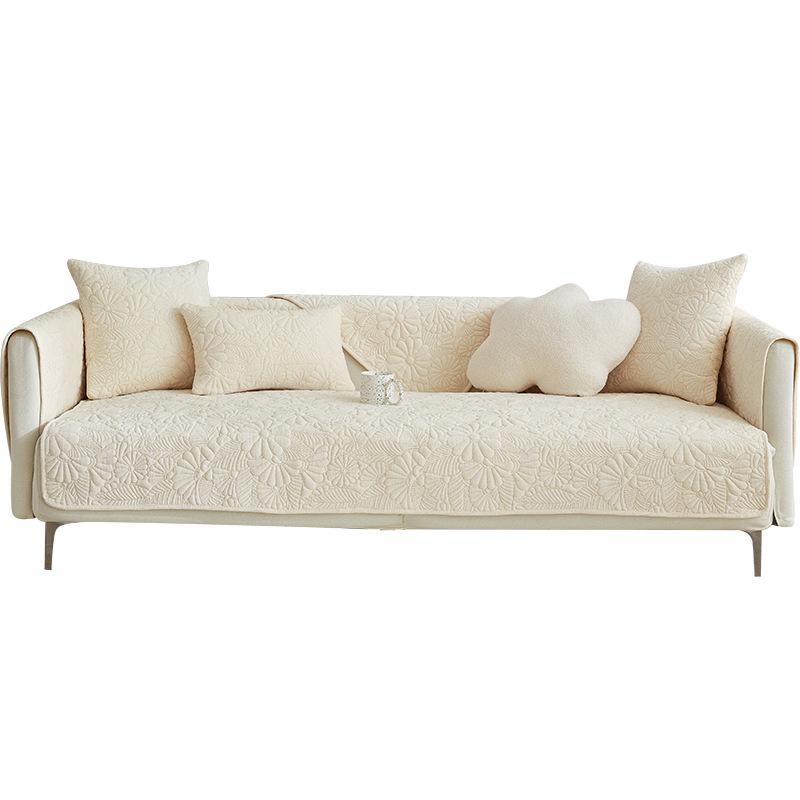 Sofa Cushion Light Luxury Modern High-End Chenille Embroidery Four Seasons Universal Non-Slip Sofa Cover Towel Seat Cushion Cover Cloth Leather