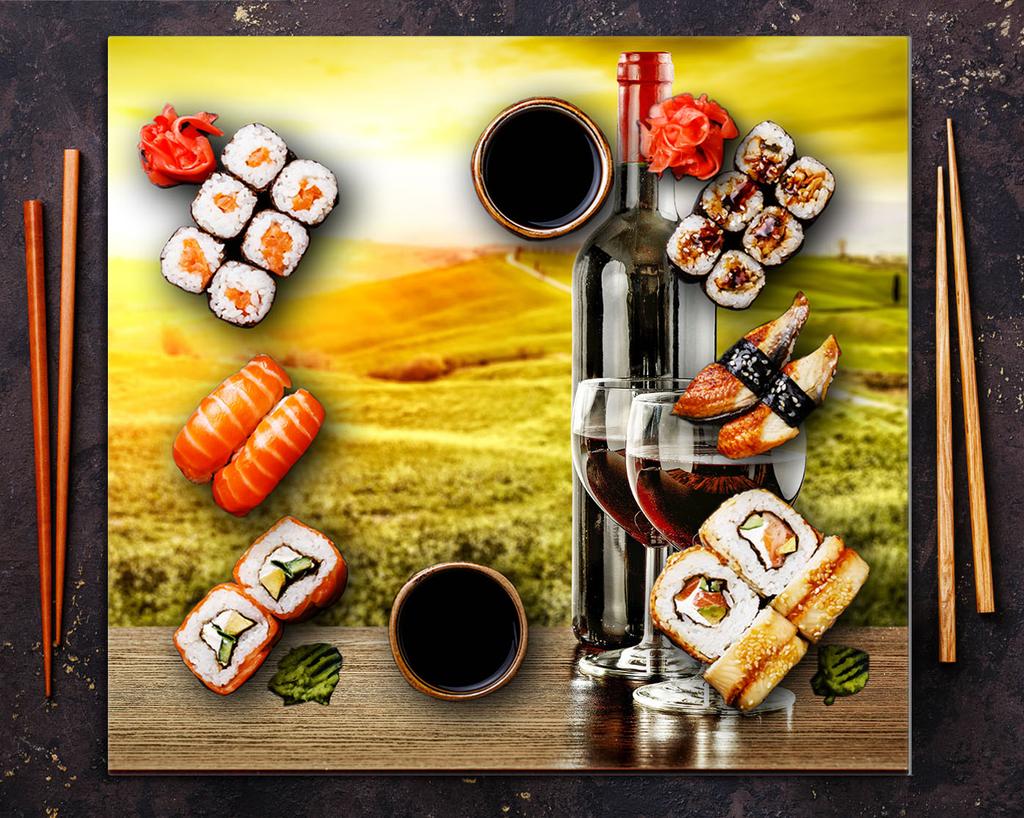 GLASPANEL FÜR DIE KÜCHE 65x60 Wein