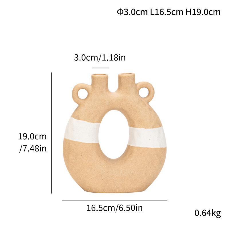 Two-Tone European Style Ceramic Desktop Vase