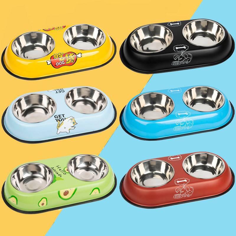Changbaosen Anti-Spill Double Pet Bowl