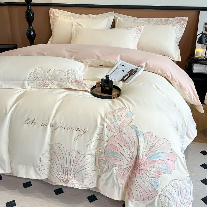 Tri-polar 100-Count Long-Staple Cotton Brushed 4-Piece Bedding Set