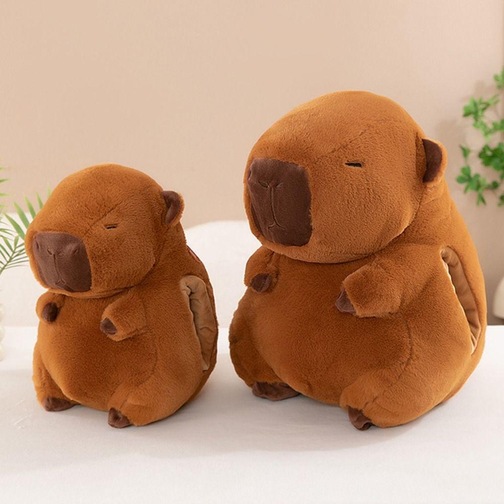 Soft Capybara Plush Hand Warmer Cartoon Capybara Plush Stuffed Doll  Children Toys