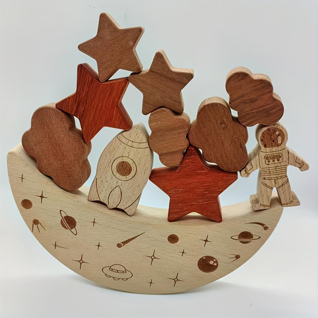 Happy Stacking Dinosaurs,Wooden Stacking Toy For Toddlers, Colorful Dinosaur Balancing Activity Toy, Improves Fine Motor Skills And Dexterity