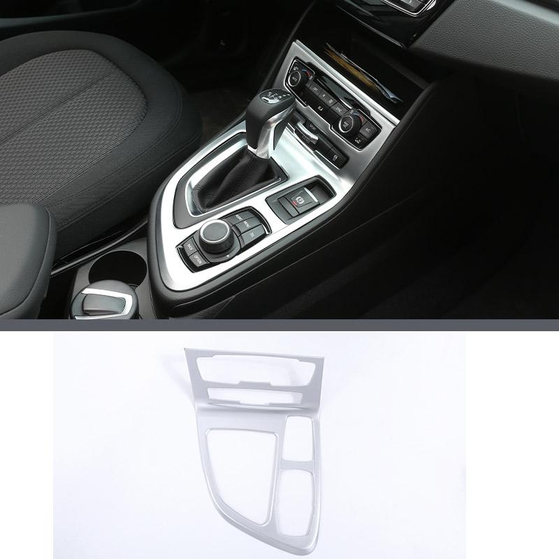 For BMW F46 LCI 2 Series Gran Tourer 2016 2017 2018 Car Interior ABS Silver Sticker Gear Shift Panel Cover Trim
