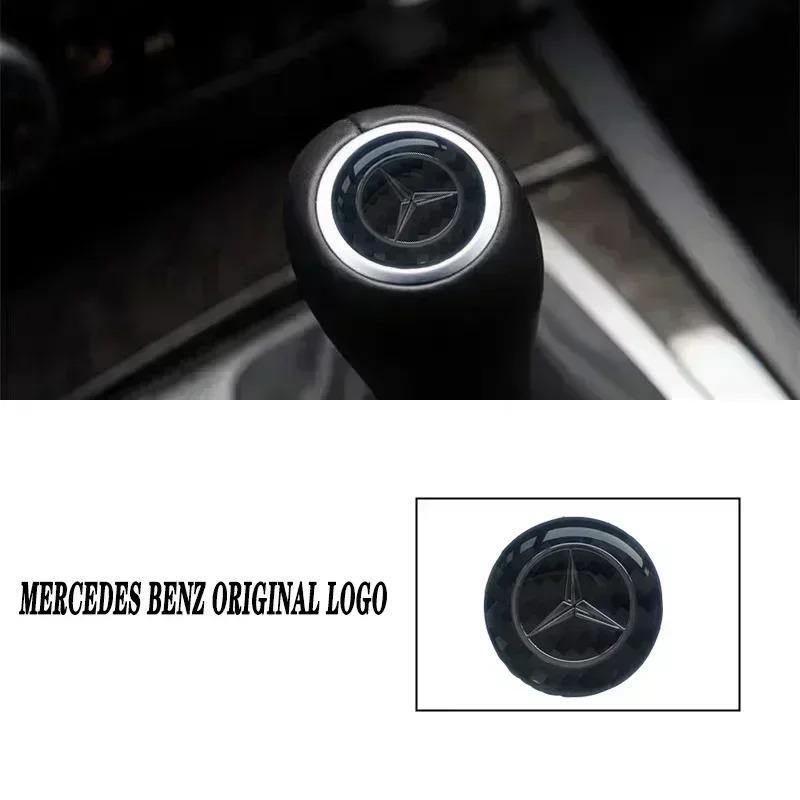 YVK5 Car Accessories Gearbox Control Lever Sticker Shift Handle Decals For Mercedes Benz AMG C E SClass W204 W205 W203 W211 W212 W213