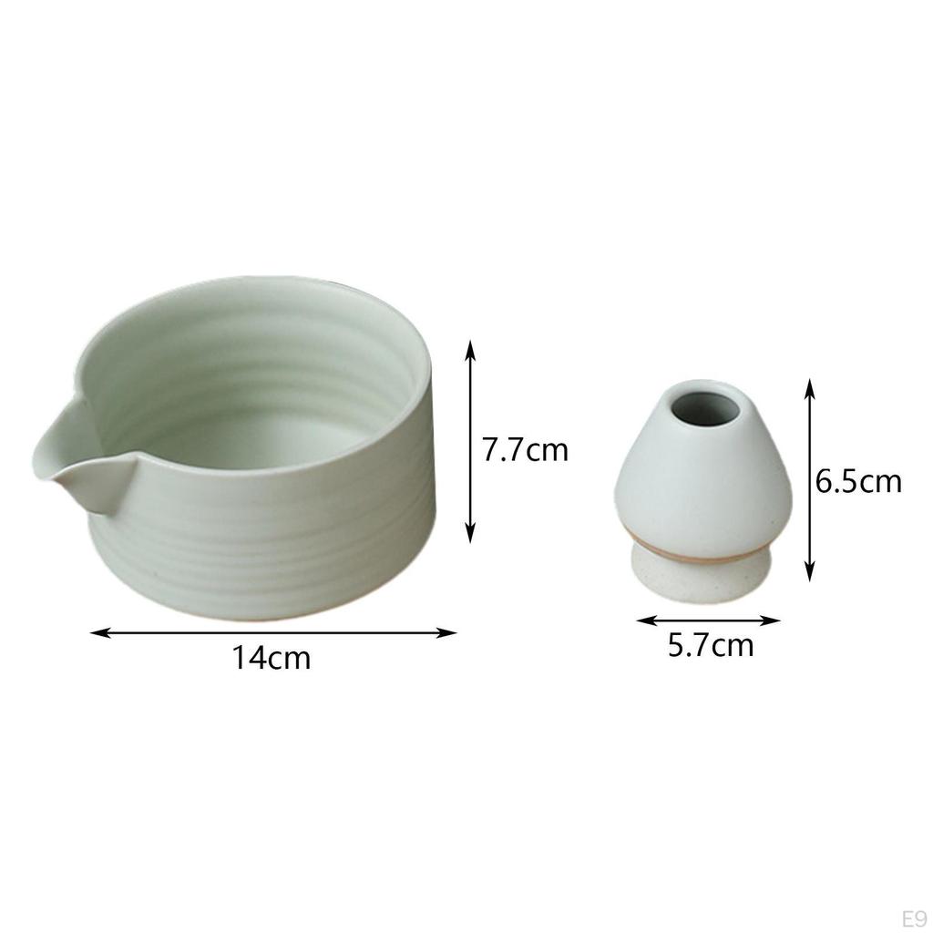 2 Piece Matcha Tea Bowl Ceremony Set Accessories Japanese Ceramic
