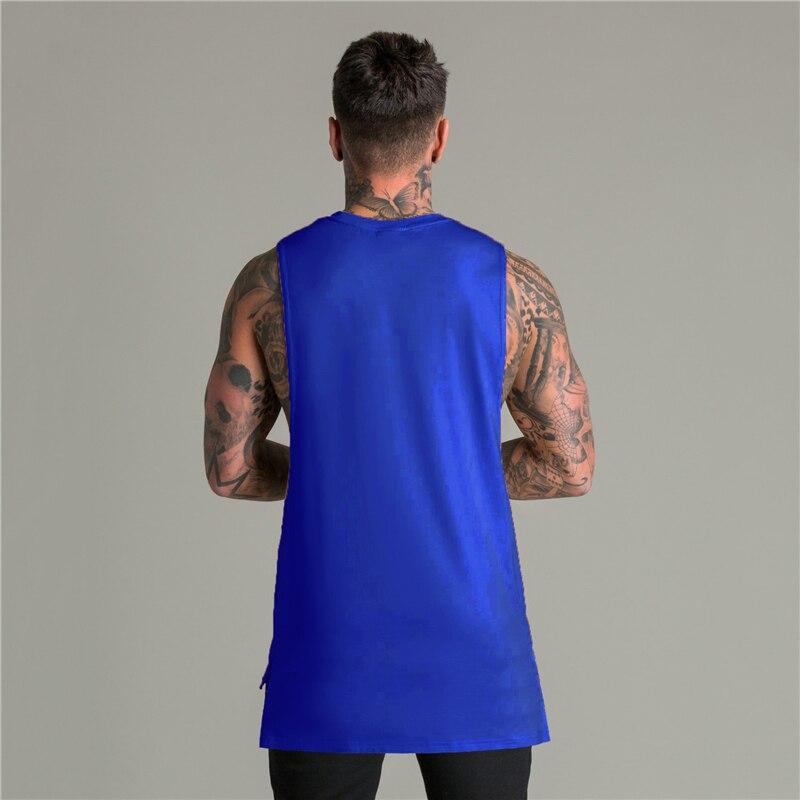 Muscleguys Summer Personalized Printed Loose Workout Fitness Tank Top Comfortable Cotton Sleeveless T-shirt Hot Stamping Gym Clothing