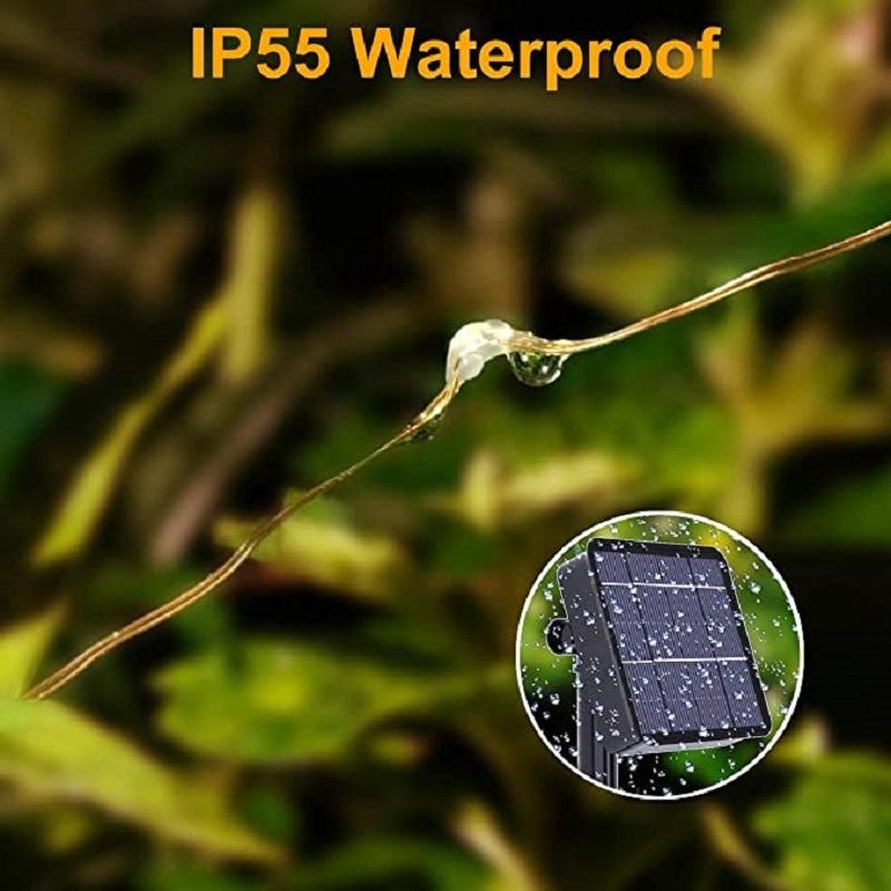 Solar Powered Fairy Lights Outdoor Copper Wire Decoration Christmas Lights Waterproof for Garden Yard Camping Patio Tree Party
