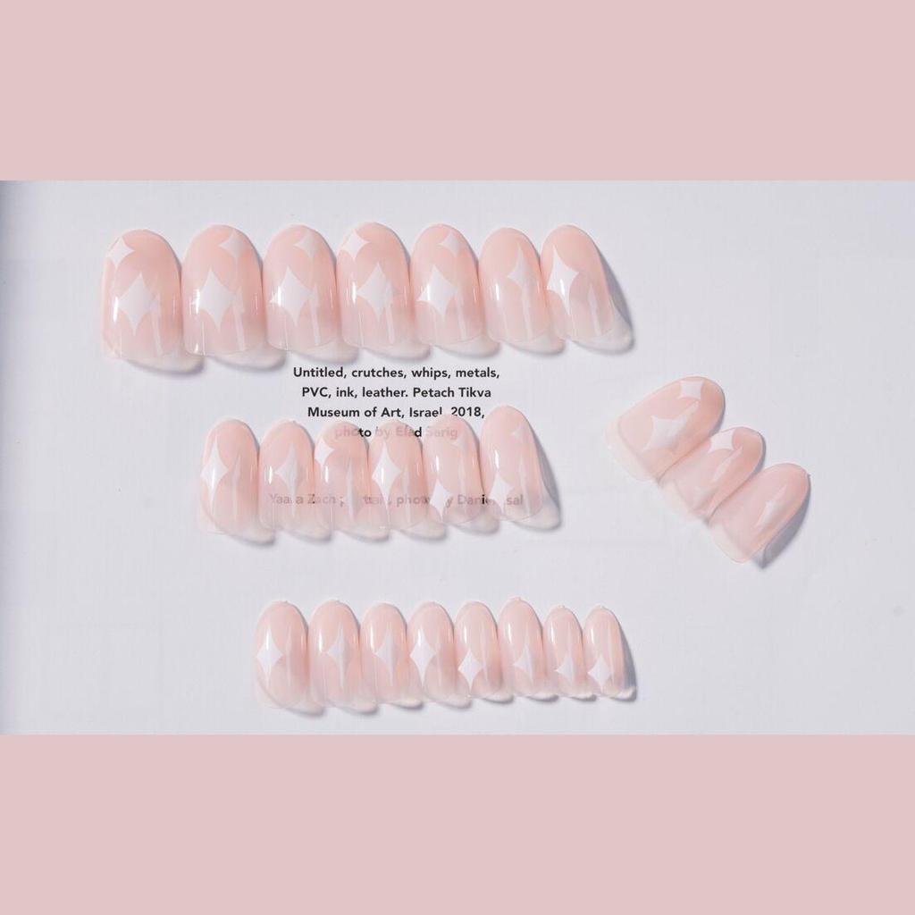 Nude Full Star Pointed Toe Waterproof Fake Nails