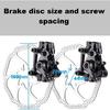 Bike Disc Brake Kit, 2pcs 160mm Stainless Steel Rotors, Calipers, Lever & Cables for Front & Rear