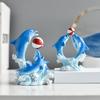 Dolphin Figurine Collectible Tabletop Resin Dolphin Statue Heart Dolphin Ornament Valentine's Day Gift for Women Wife Girlfriend