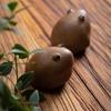 5CM Lucky Frog Tea Pet Zen Tea Set Coarse Pottery Porcelain  Handmade Chinese Animal Cute Modern Style  Home Decor