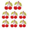 10pcs /Set Fruit Cherry Embroidered Patches Diy Hats Jackets Sew Patch Badges Iron On Patches For Clothing Accessories Applique 