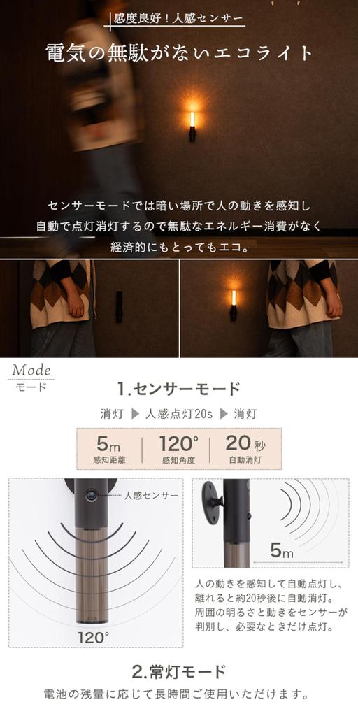 HAPPYJOINT Ember Motion Sensor Light, Indoor, Rechargeable, Type-C, Dimmable, Magnet