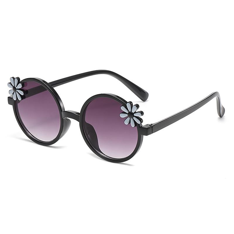 Internet Famous Girls Sunglasses With 3D Floral Decoration Gradient Lenses Uv400 Protection Cute Sunglasses For Girls. 2344