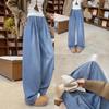Fleece Jeans Women's New Autumn and Winter Wide-leg Loose and Narrow Version Small Thickened Straight Pants