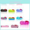 Vibrant Pop It Pencil Case Push Bubble Toy Sensory Stress Reliever Storage Pouch
