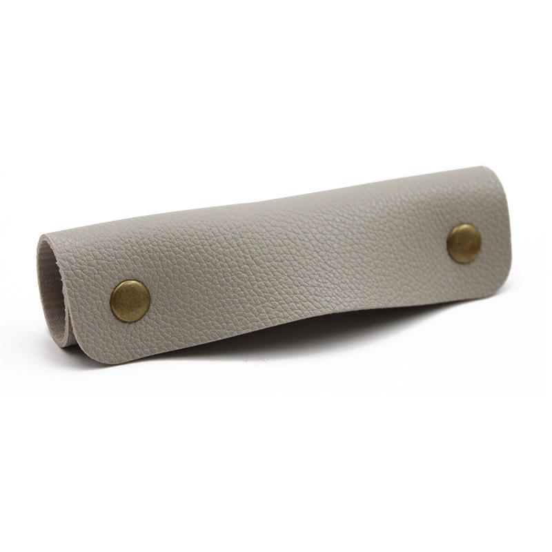 Available: Leather Anti-Fatigue, Anti-Slip Handle Cover for Luggage Handles - Removable with Two-Button Design