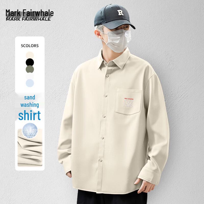 Mark Fairwhale Men's PMK Line Casual Long Sleeve Collared Shirt