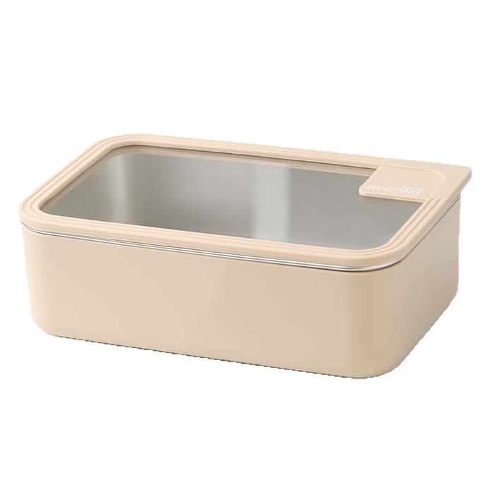 Korean Stainless Steel & Glass Airtight Lunch Box, Square Bento Food Container for Students