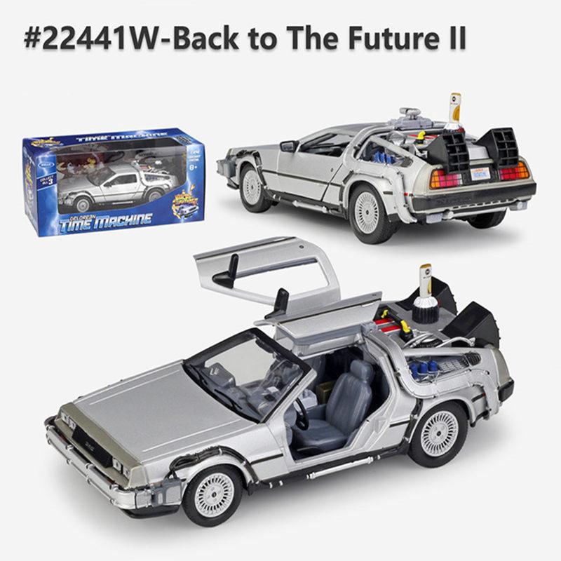

Веллі 1:24 DMC-12 Delorean Назад у майбутнє Машина часу Лита під тиском Модель автомобіля зі сплаву Металевий автомобіль для дитини Хлопчик Іграшка Подарунок Колекція