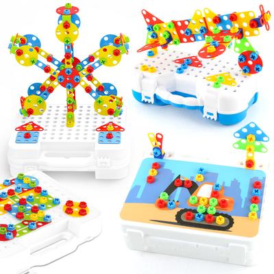 Kinderschraubspielzeug, Variable Muttern Baustein Demontage und Montage Kreativ DIY Wissenschaft und Bildung Werkzeugkasten Set